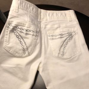 Sportstaff Made in Italy crop white jeans.